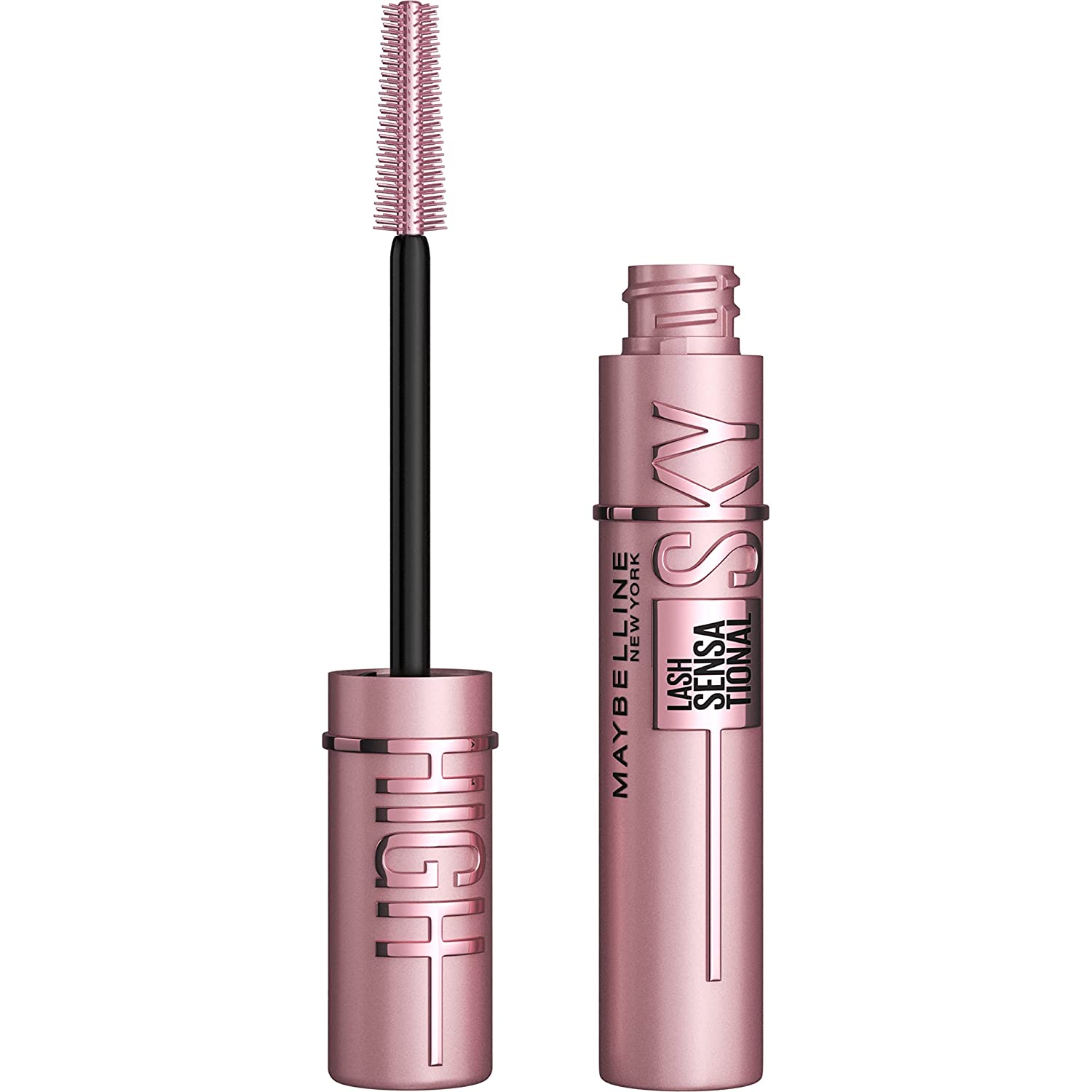 Maybelline Lash Sensational Sky High Washable Mascara Makeup, Volumizing, Lengthening, Defining, Curling, Multiplying, Buildable Formula, Very Black, 1 Count