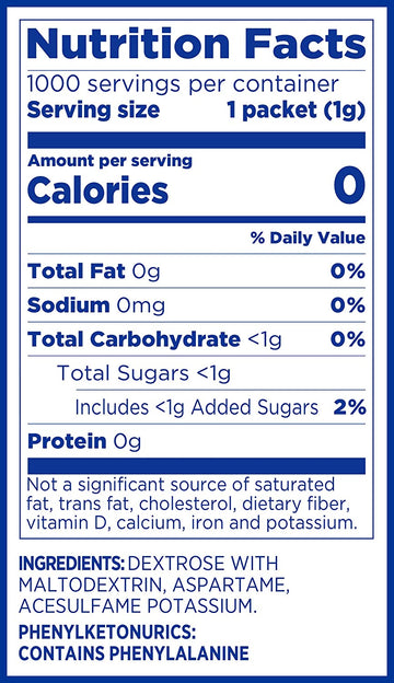 EQUAL 0 Calorie Sweetener, Sugar Substitute, Zero Calorie Sugar Alternative Sweetener Packets, Sugar Alternative, 800 Count