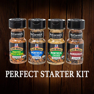 McCormick Grill Mates Spices, Everyday Grilling Variety Pack (Montreal Steak, Montreal Chicken, Roasted Garlic & Herb, Hamburger), 4 Count