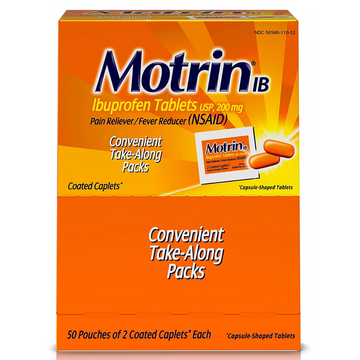 Motrin IB, Ibuprofen 200mg Tablets for Fever, Muscle Aches, Headache & Pain Relief